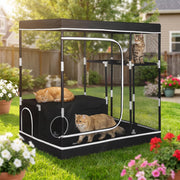 Deerift catio vue avant montrant espace et hauteur pour sécurité