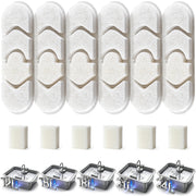 DeftPet emballage avant montrant 6 filtres et 6 éponges pour remplacement pratique
