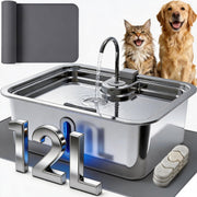 DeftPet fontaine avant montrant design et capacité, facilite hydratation prolongée
