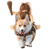 DELIFUR costume chien cowboy face montrant l’ensemble comique et protecteur