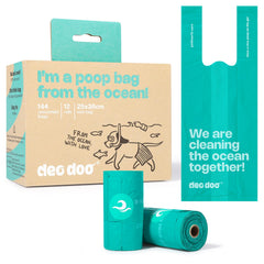 Deo Doo emballage avant turquoise montrant boîte et bénéfice praticité