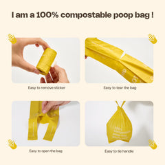 Deo Doo sac étendu avec fond à soufflet, permet ramassage spacieux et sûr