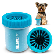 Dexas MudBuster vue avant bleu montrant design portable et optimisation rangement