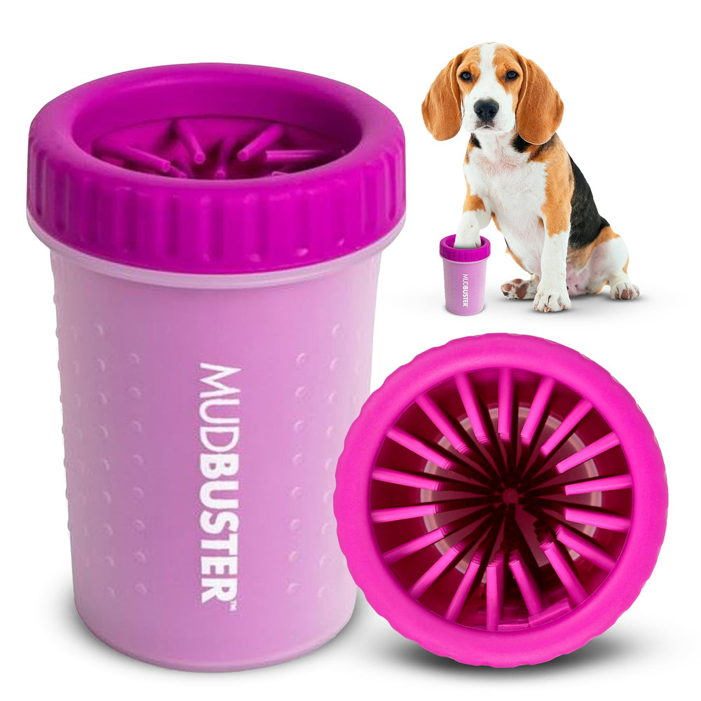 Dexas MudBuster gobelet face avant montrant un nettoyage rapide