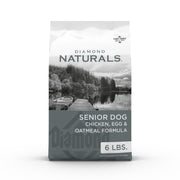 DIAMOND NATURALS emballage 6lb poulet œuf avoine montrant l'étiquette et bénéfices nutritionnels