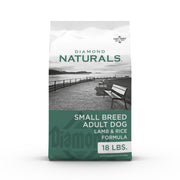 Diamond Naturals emballage face 18lb montrant formule pour petites races