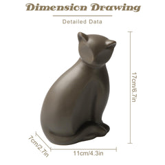 DiDiBirDi urne chat détail peinture faite main, finition apaisante