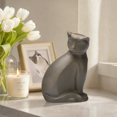 DiDiBirDi urne chat face avant montrant design élégant et hommage