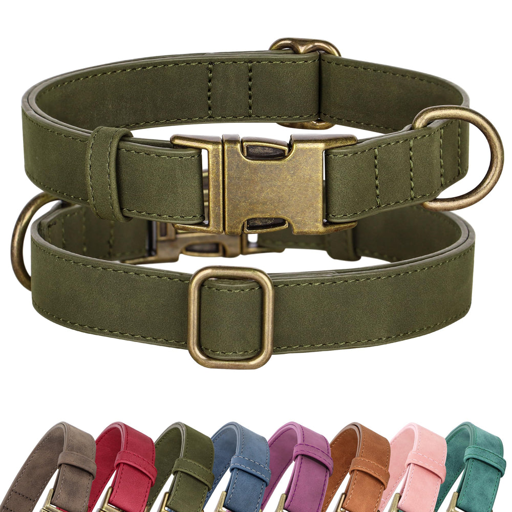 Didog collier vert foncé face avant élégant et confortable