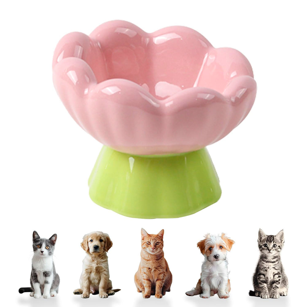 DIF DECO gamelle céramique face montrant design tulipe et stabilité