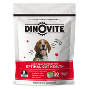 Dinovite emballage avant montrant le topper probiotique bénéfice digestion