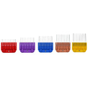 DODAER vue avant du jeu de 5 peignes, organisation colorée et durable