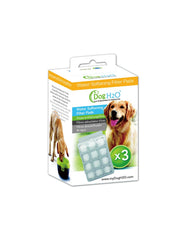 Dog H2O emballage avant montrant lot de 3 et bénéfice eau propre