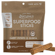 Dog Treat Naturals emballage avant montrant le sachet recyclable et l’origine USA
