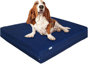 Dogbed4less vue avant housse denim bleu, confort durable