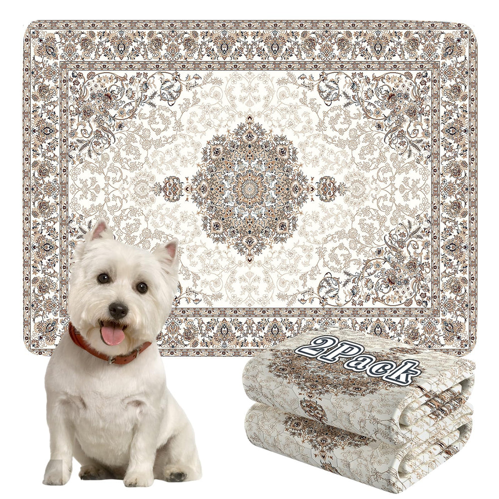 Dogcator vue frontale du tapis emballé montrant taille et utilité protectrice
