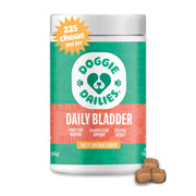 Doggie Dailies emballage avant montrant le pot et la quantité pour un achat rassurant