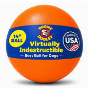 Doggie Dooley vue frontale de la balle orange, visibilité extérieure améliorée