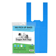 Doggie Walk Bags paquet avant montrant le design bleu et la quantité