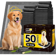 DOGGO DOUG emballage avant montrant lot de 50 tapis, gain de rangement