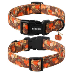 DOGWONG gros plan motif citrouille et tournesol, design saisonnier attrayant