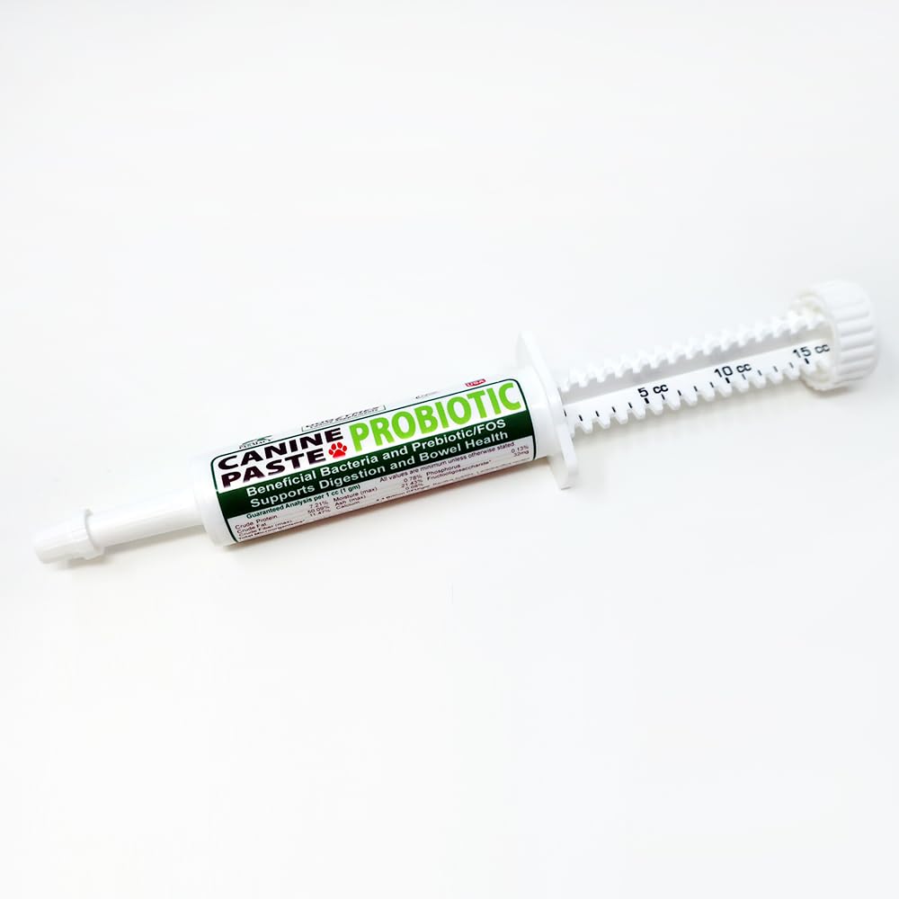 Dogzymes emballage avant montrant le format 15 g et l’utilisation pratique