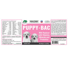 Dogzymes Puppy-Bac biberon et chiot image d'utilisation pour alimentation sûre