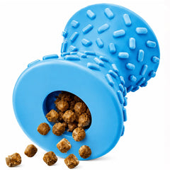 Doudele vue face avant montrant la forme d'haltère et libération graduelle des friandises