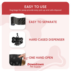 Downtown Pet Supply gros plan motif pattes et film résistant pour protection