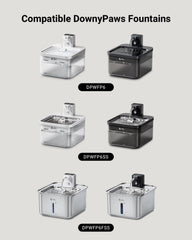 DownyPaws cartouche filtrante gros plan montrant la structure multiple pour filtration efficace
