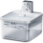 DownyPaws fontaine avant blanche montrant design compact et réservoir 2,5 L