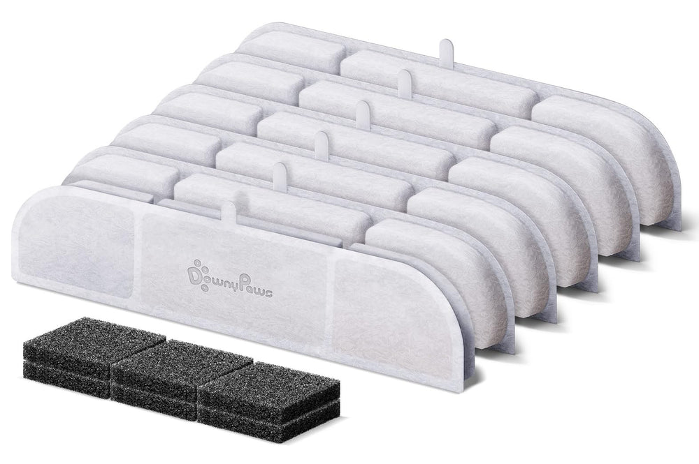 DownyPaws emballage du pack six filtres — stockage pratique et gain de temps