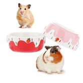 DQITJ bol céramique face avant rose et rouge stable pour alimentation