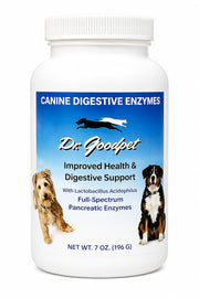 Dr. Goodpet pot face montrant l'étiquette et avantages digestifs