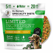 Dr. Harvey's emballage avant montrant recette dinde et bénéfice naturel