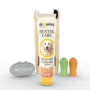 Dr. Oakley coffret ouvert montrant brosses et dentifrice, organisation pratique