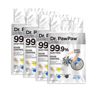 Dr. PawPaw emballage face 18 lb montrant litière tofu et bénéfice écologique