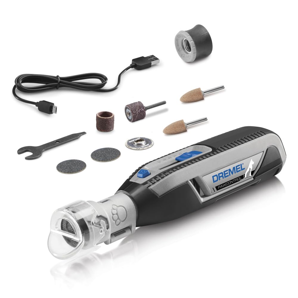 Dremel PawControl face avant montrant la lime et le bouton pour une coupe précise