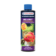 DrTim's Aquatics flacon One & Only 8 oz montrant l'emballage et l'étiquette claire