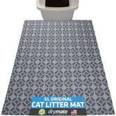 Drymate face avant du tapis indigo grey protège le sol et retient la litière