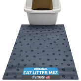 Drymate tapis devant bac montrant capture de litière et sol propre