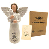 DUDULOVY statue ange face avant montrant compassion et souvenir