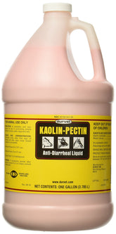 Durvet flacon Kaolin Pectin face montrant l'étiquette et la contenance d'un gallon pour gestion rapide des diarrhées