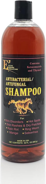 E3 ABAF shampoo bouteille face montrant le format 32 fl oz et praticité