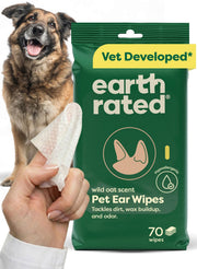 Earth Rated emballage face montrant 70 lingettes, pratique et compact