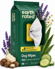 Earth Rated emballage avant montrant 100 lingettes, praticité immédiate