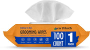 earthbath emballage avant montrant 100 lingettes, praticité instantanée