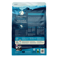Earthborn Holistic ingrédients visibles citrouille et farine de Pollock pour digestion