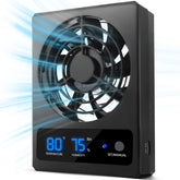 Eckpo ventilateur face avant montrant design compact et prise d'air efficace
