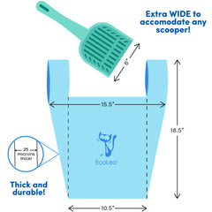 EcoLeo sac en usage lors du ramassage de litière, maniement facile